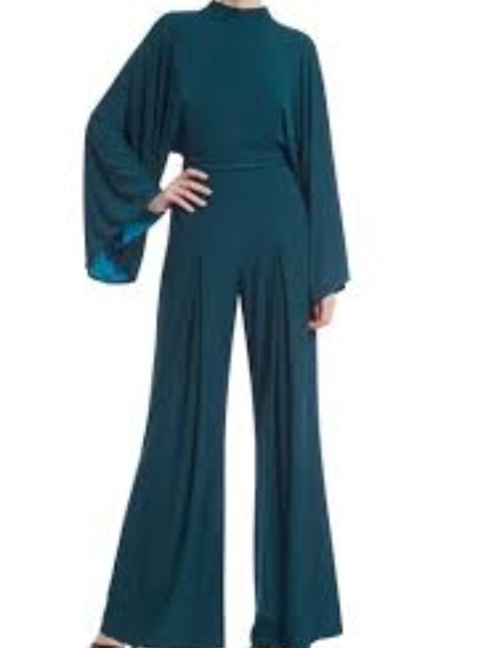 NWT BADGLEY MISCHKA MOCK NECK- KIMONO SLEEVE JUMPSUIT- SIZE 10